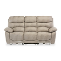 Fraser Natural Fabric Electric Reclining 3 Seater Sofa from Roseland Furniture