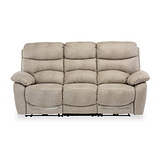 Fraser Natural Fabric Electric Reclining 3 Seater Sofa from Roseland Furniture
