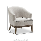 Toira Natural Woven Chenille Chair dimensions