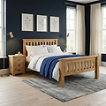 Zelah Oak Slatted Bed Frame from Roseland Furniture