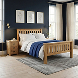 Zelah Oak Slatted Bed Frame from Roseland Furniture