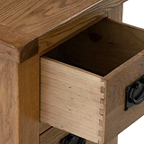 Zelah Oak Bedside Table from Roseland Furniture