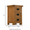 Zelah Oak Bedside Table from Roseland Furniture
