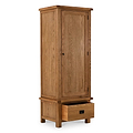 Zelah Oak Single Wardrobe with Drawer by Roseland Furniture