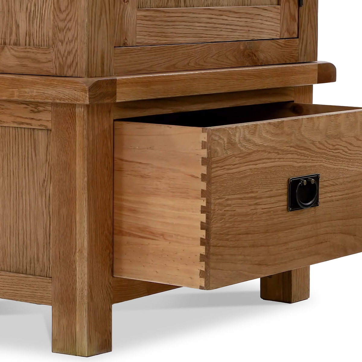 Zelah Oak Single Wardrobe with Drawer by Roseland Furniture