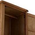 Zelah Oak Single Wardrobe with Drawer by Roseland Furniture