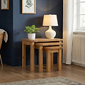 Zelah Oak Nest of Tables by Roseland Furniture