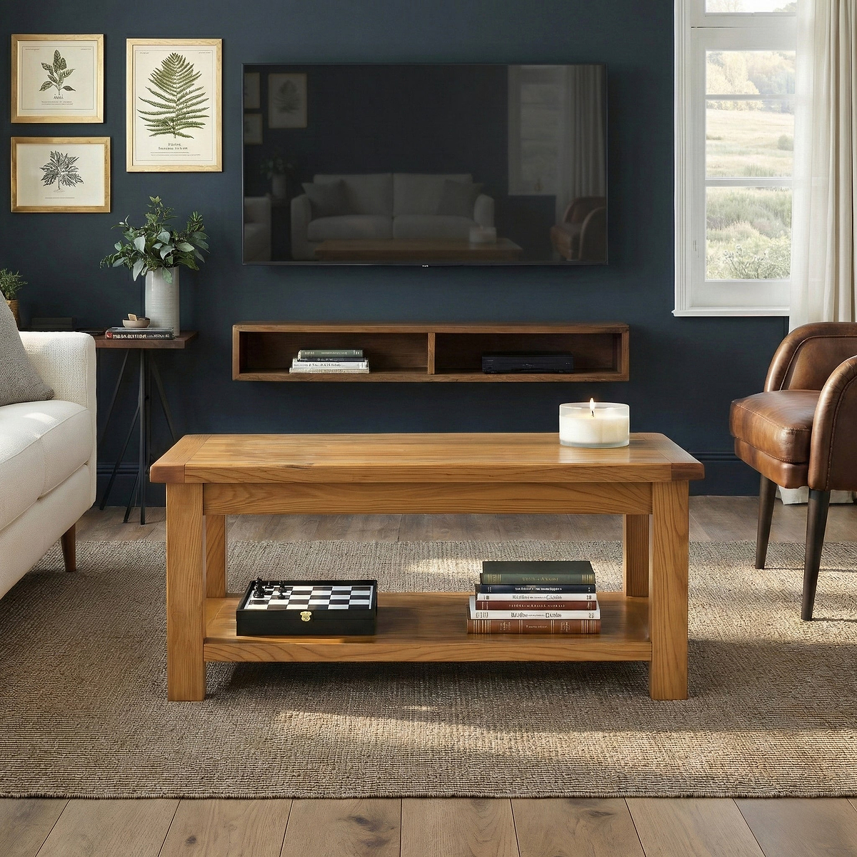 Zelah Oak Large Coffee Table from Roseland Furniture