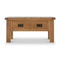 Zelah Oak Coffee Table with Drawer from Roseland Furniture