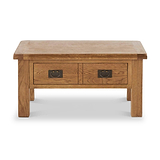 Zelah Oak Coffee Table with Drawer from Roseland Furniture