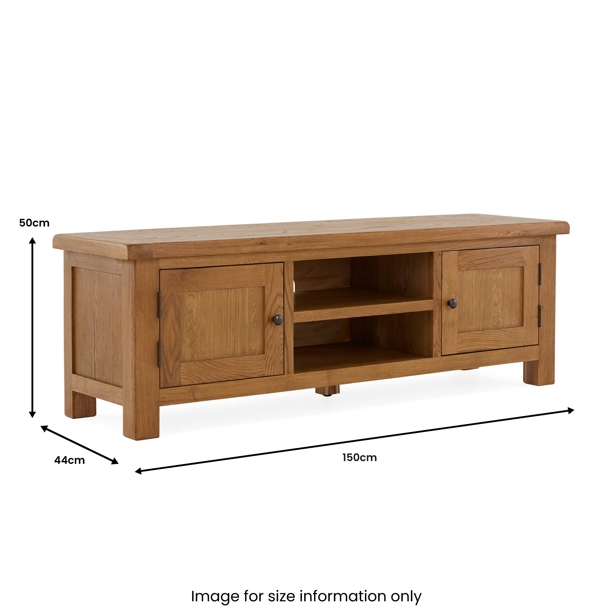 Zelah Oak Large TV Stand, 150cm | Roseland