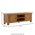 Zelah Oak 150cm TV Stand by Roseland Furniture