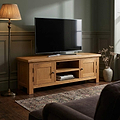 Zelah Oak 150cm TV Stand by Roseland Furniture