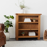 Zelah Oak Small Bookcase by Roseland Furniture