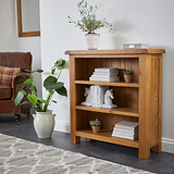 Zelah Oak Small Bookcase by Roseland Furniture