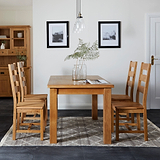 Zelah Oak Small Extending Dining Table 150cm-200cm from Roseland Furniture