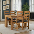 Zelah Oak 120-165cm Extending Dining Table from Roseland Furniture