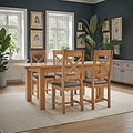 Zelah Oak 150-200cm Extending Dining Table from Roseland Furniture