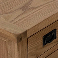 Zelah Oak Wide Bedside Table by Roseland Furniture