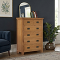 Zelah Oak 2 Over 4 Drawer Chest from Roseland Furniture