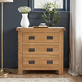 Zelah Oak 3 Drawer Chest by Roseland Furniture