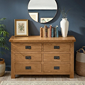 Zelah Oak 3+3 Drawer Chest by Roseland Furniture