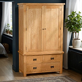 Zelah Oak 3 Drawer Wardrobe by Roseland Furniture