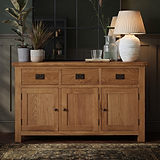 Zelah Oak Large Sideboard by Roseland Furniture