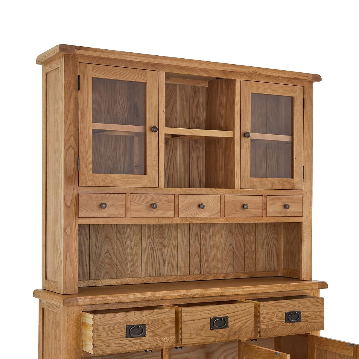 Zelah Oak Large Hutch by Roseland Furniture