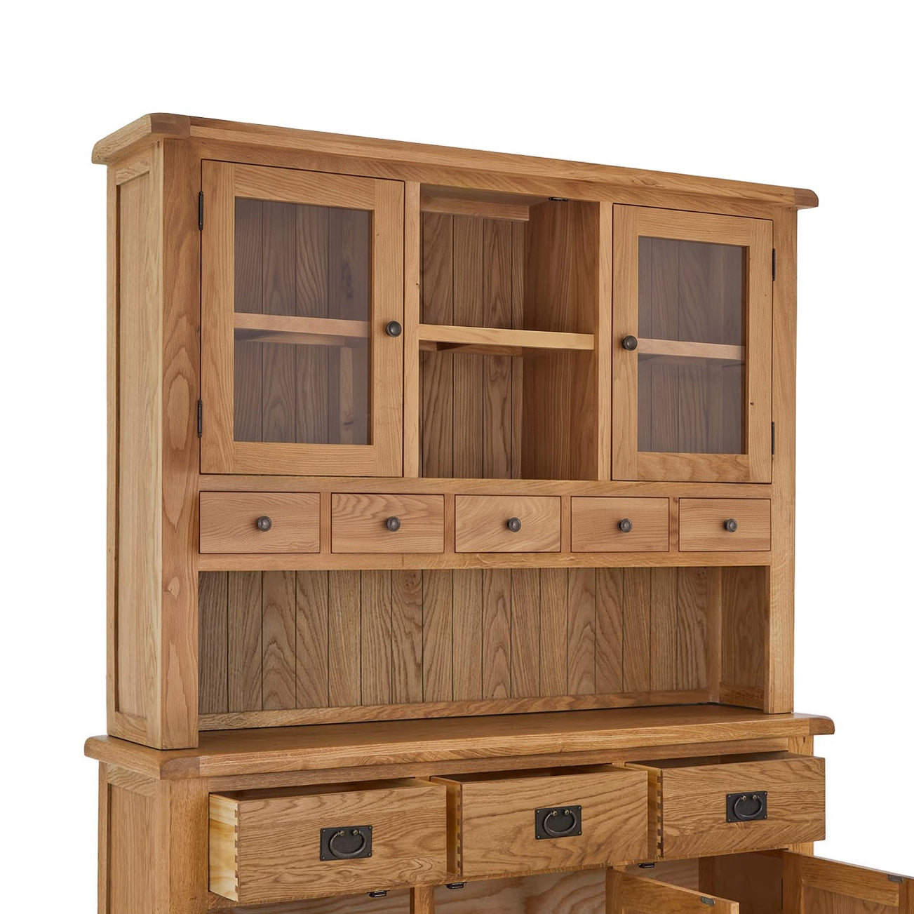 Zelah Oak Large Hutch by Roseland Furniture