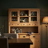 Zelah Oak Large Hutch by Roseland Furniture