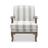 Sandringham Linen Striped Accent Chair from Roseland Furniture