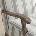 Sandringham Linen Striped Accent Chair from Roseland Furniture