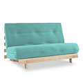 Maggie Teal Double Futon Sofa Bed from Roseland Furniture