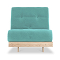 Maggie Teal Single Futon Sofa Bed from Roseland Furniture