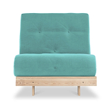 Maggie Teal Single Futon Sofa Bed from Roseland Furniture