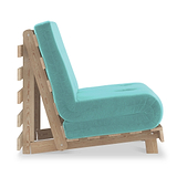 Maggie Teal Single Futon Sofa Bed from Roseland Furniture