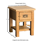 Surrey Oak Lamp Table by Roseland Furniture