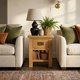 Surrey Oak Lamp Table by Roseland Furniture