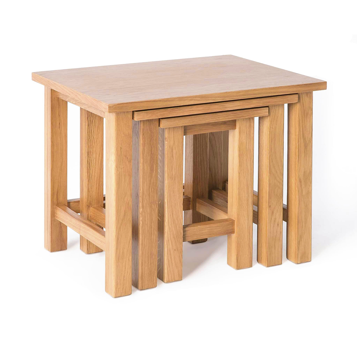 Surrey Oak Nest of Tables by Roseland Furniture