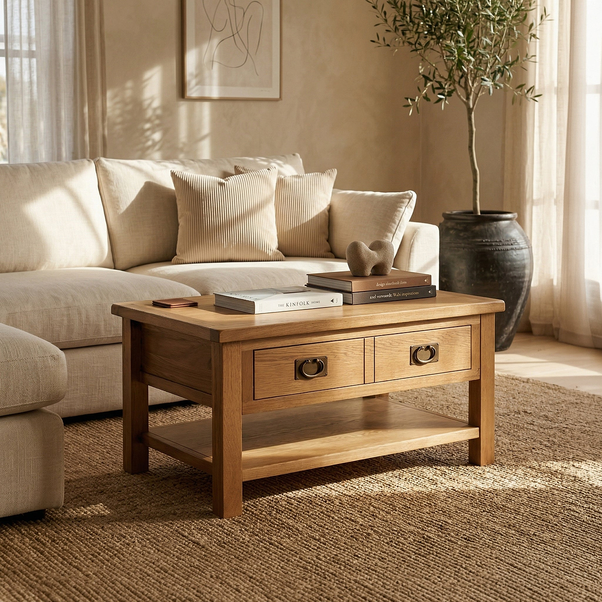 Surrey Oak Coffee Table for living room from Roseland Furniture