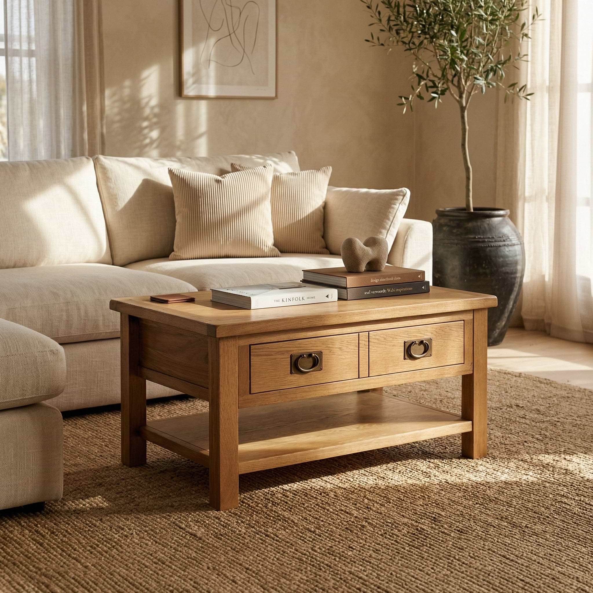 Surrey Oak Coffee Table for living room from Roseland Furniture