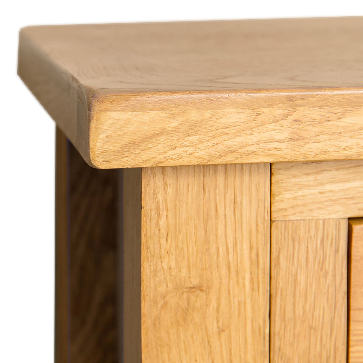 Surrey Oak Console Table with Baskets by Roseland Furniture