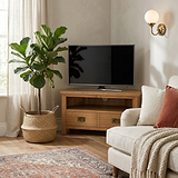 Surrey Oak Corner TV Stand by Roseland Furniture