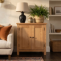 Surrey Oak Small Cupboard from Roseland Furniture
