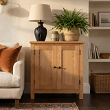 Surrey Oak Small Cupboard from Roseland Furniture