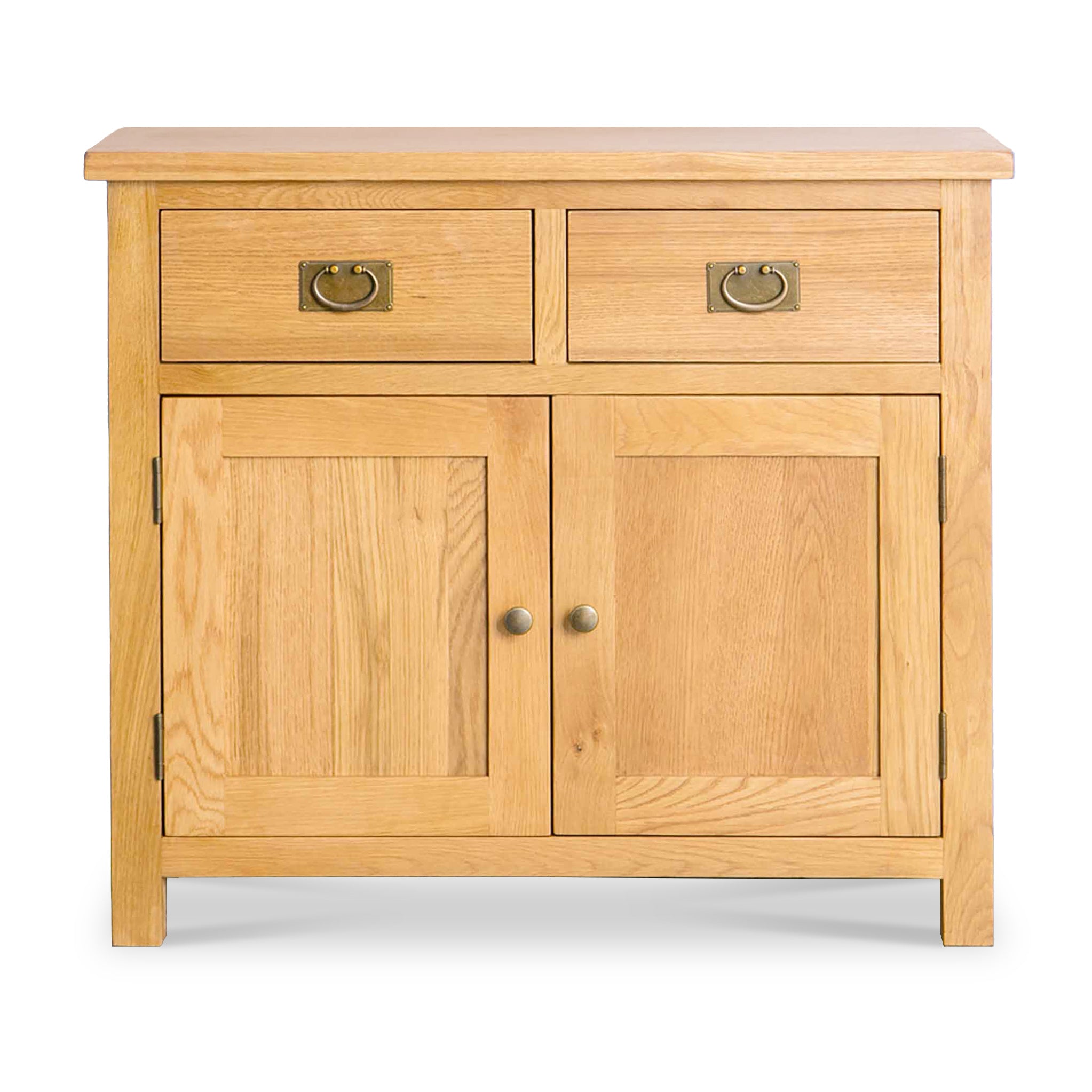 Surrey Oak Small Sideboard, Internal Shelf, 90cm | Rustic Waxed Oak