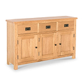Surrey Oak Large 3 Door Sideboard Cabinet for Roseland Furniture