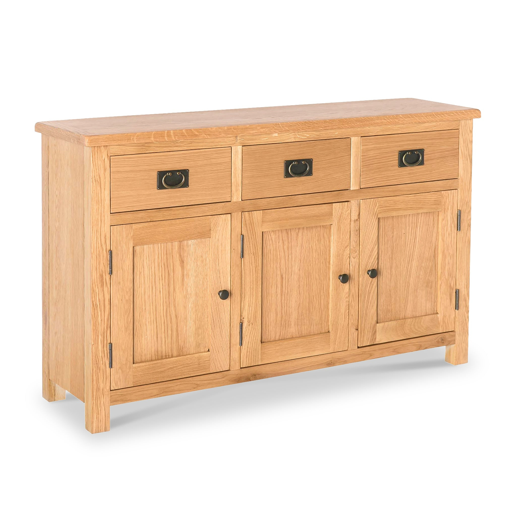 Surrey Oak Large 3 Door Sideboard Cabinet for Roseland Furniture