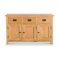 Surrey Oak Large 3 Door Sideboard Cabinet for Roseland Furniture